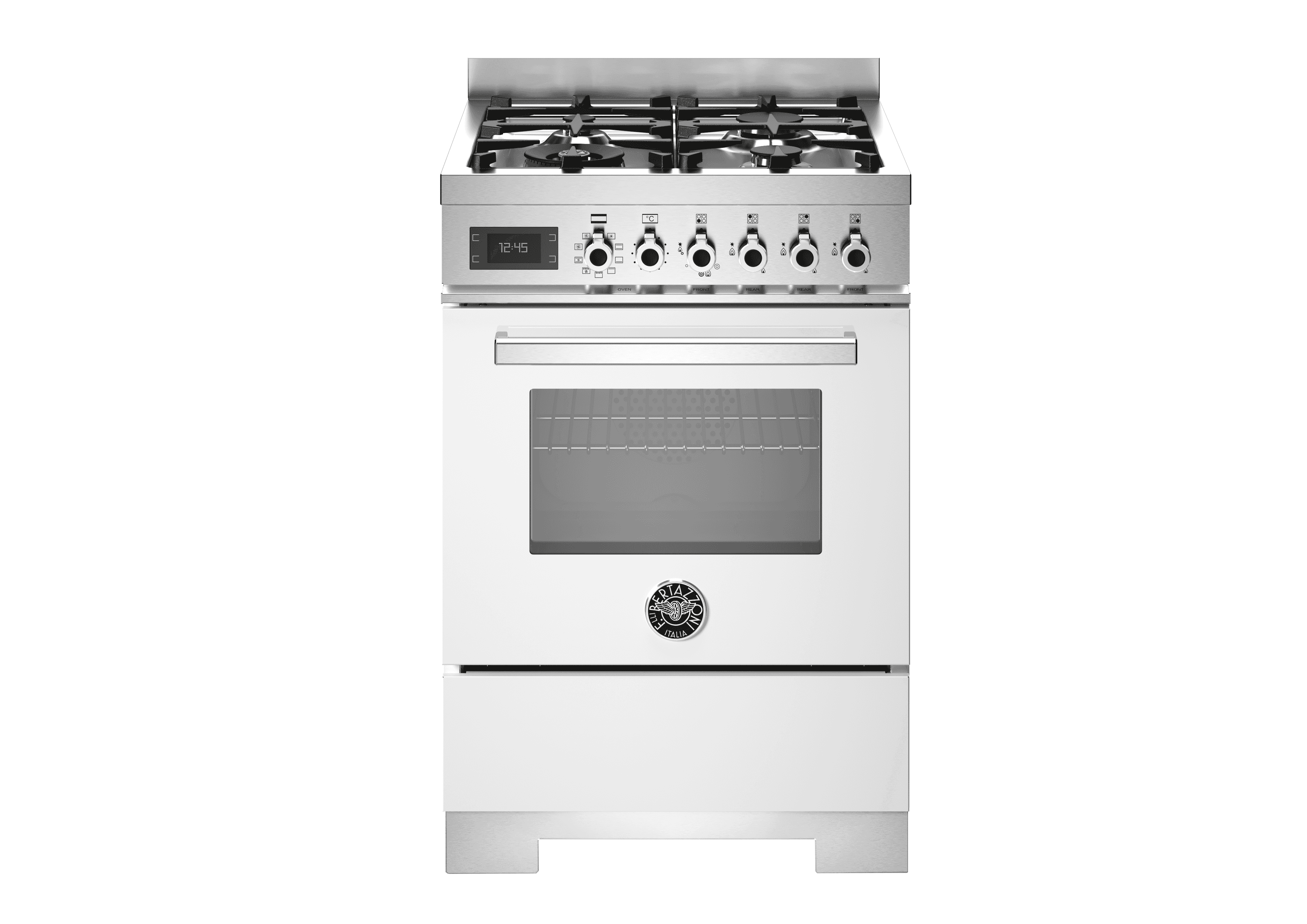 Bertazzoni, Professional-serien, Gasspis, 60 cm, 4 brännare, 1 ugn. Vit