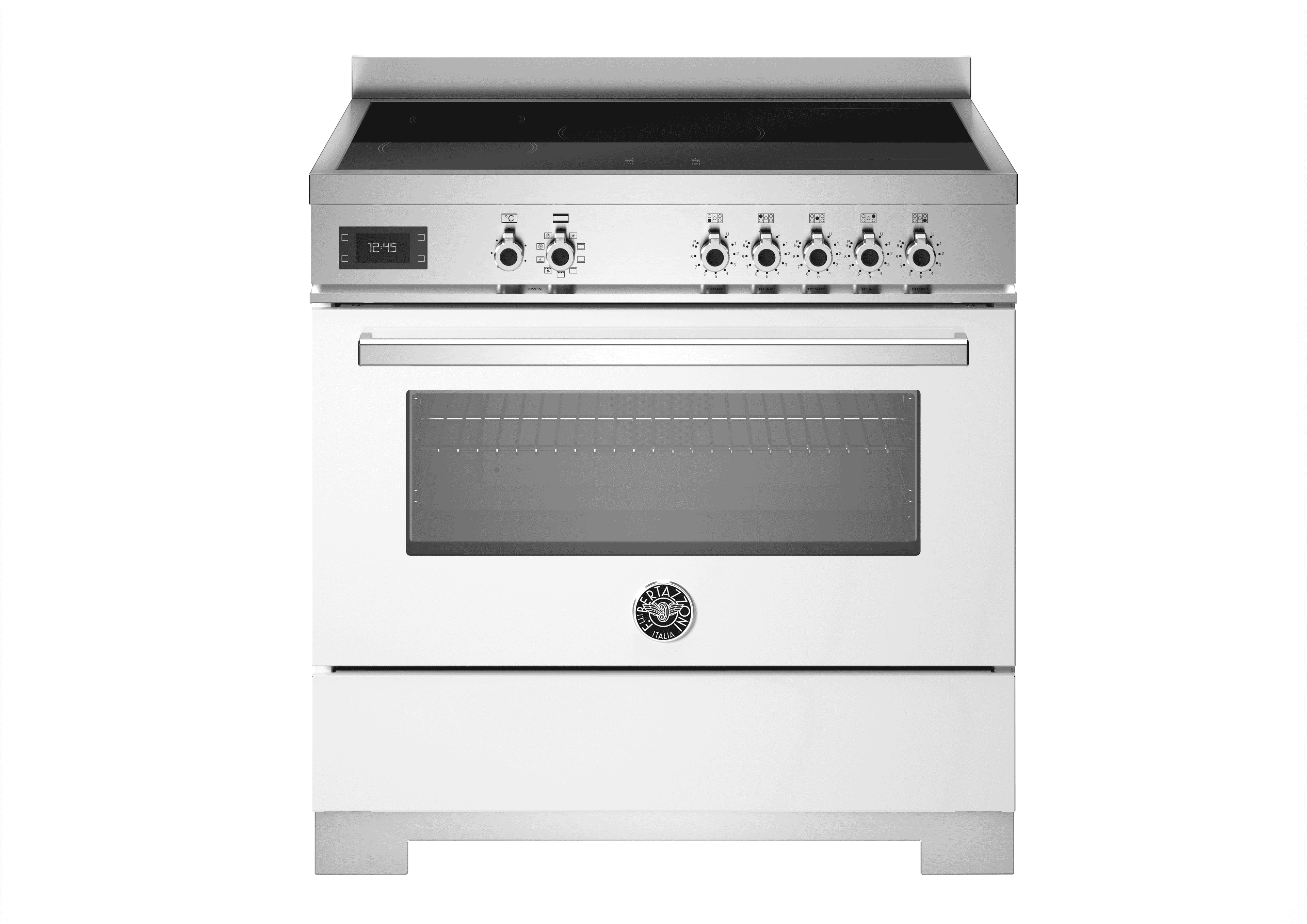 Bertazzoni, Professional-serien, Induktionsspis, 90 cm, 5 zoner, 1 ugn. Vit