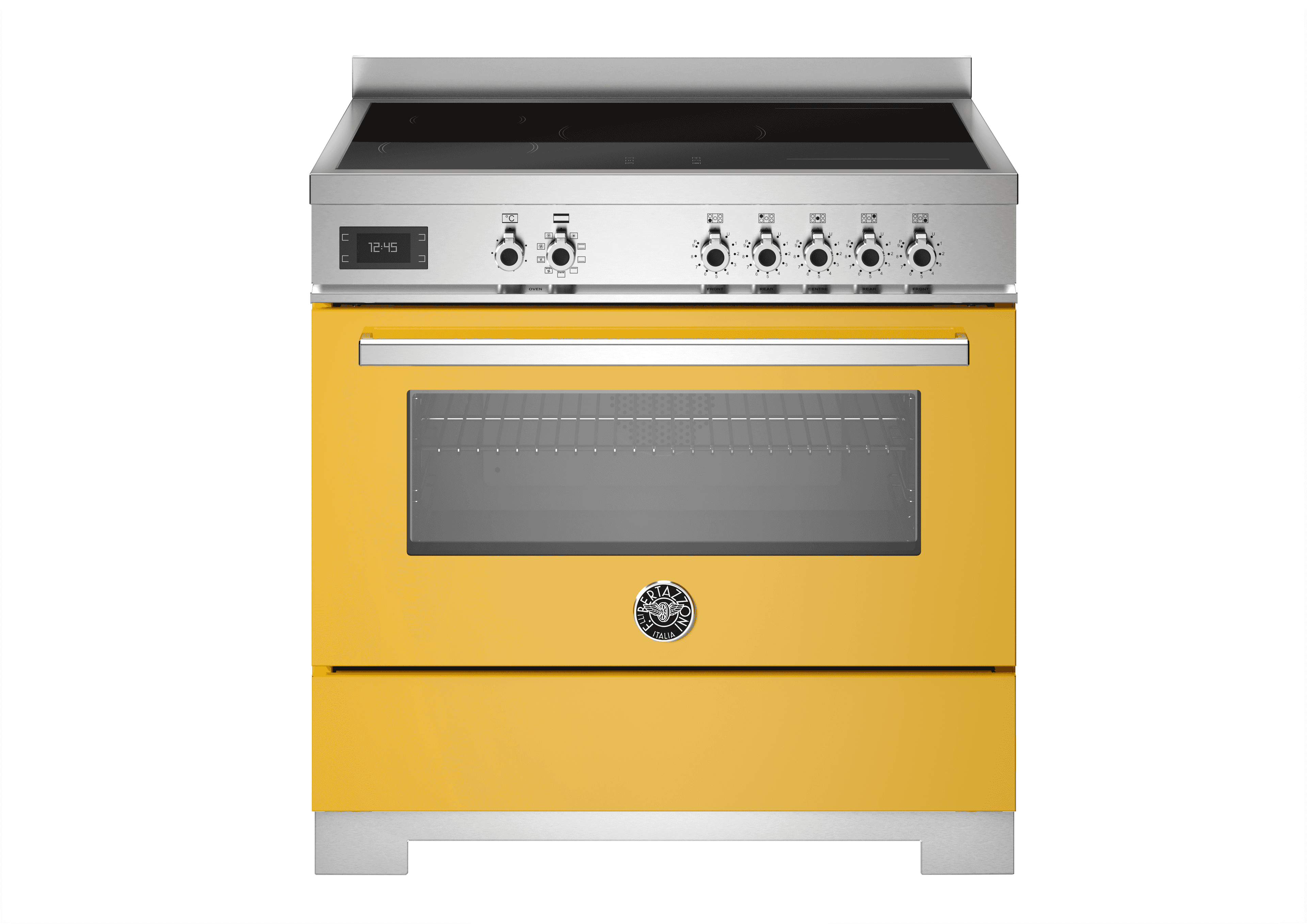 Bertazzoni, Professional-serien, Induktionsspis, 90 cm, 5 zoner, 1 ugn. Gul