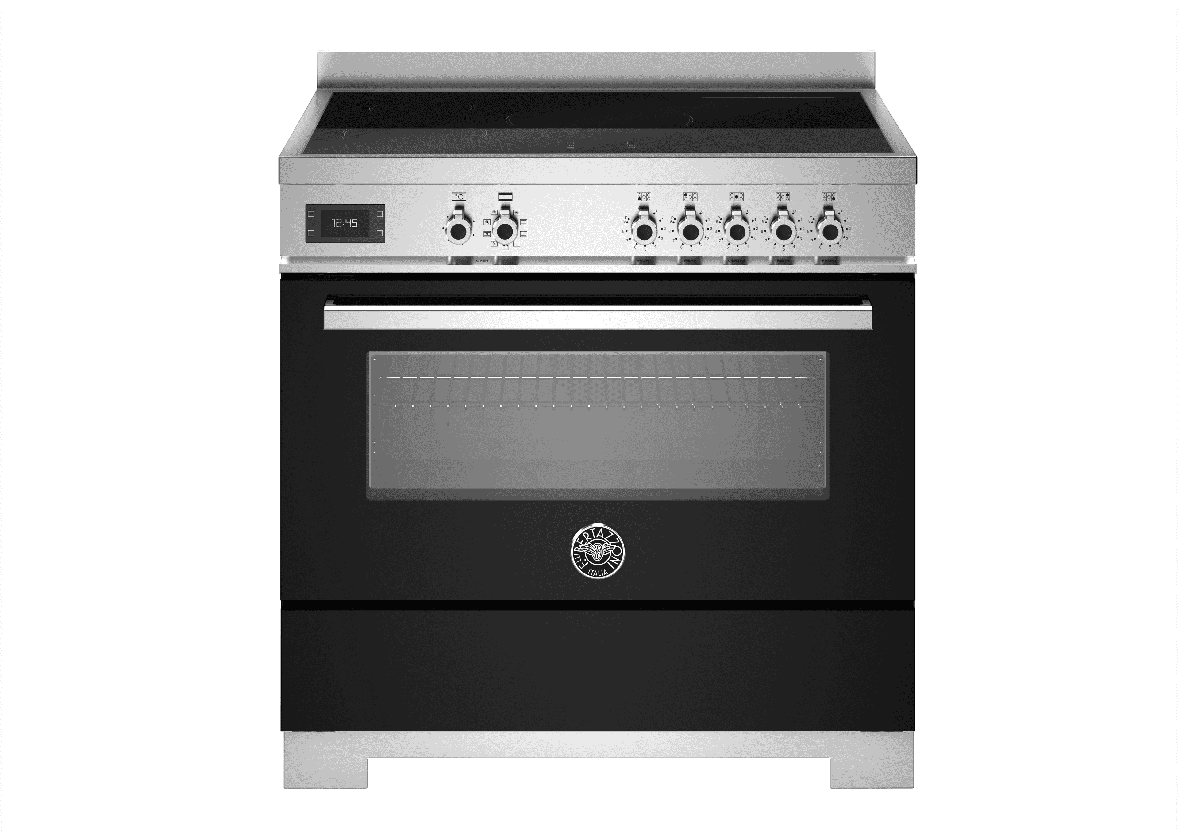 Bertazzoni, Professional-serien, Induktionsspis, 90 cm, 5 zoner, 1 ugn. Svart