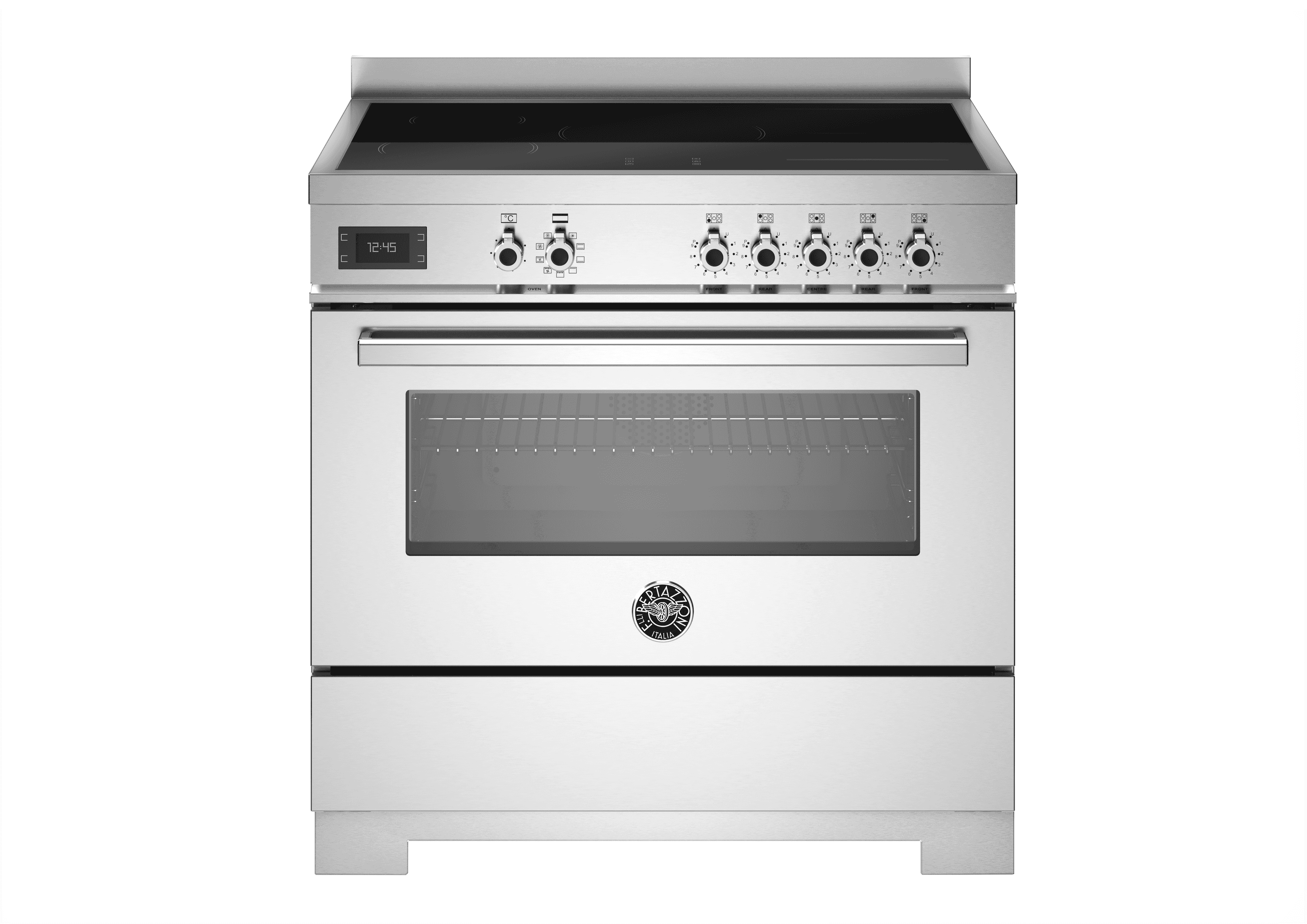 Bertazzoni, Professional-serien, Induktionsspis, 90 cm, 5 zoner, 1 ugn. Rostfri