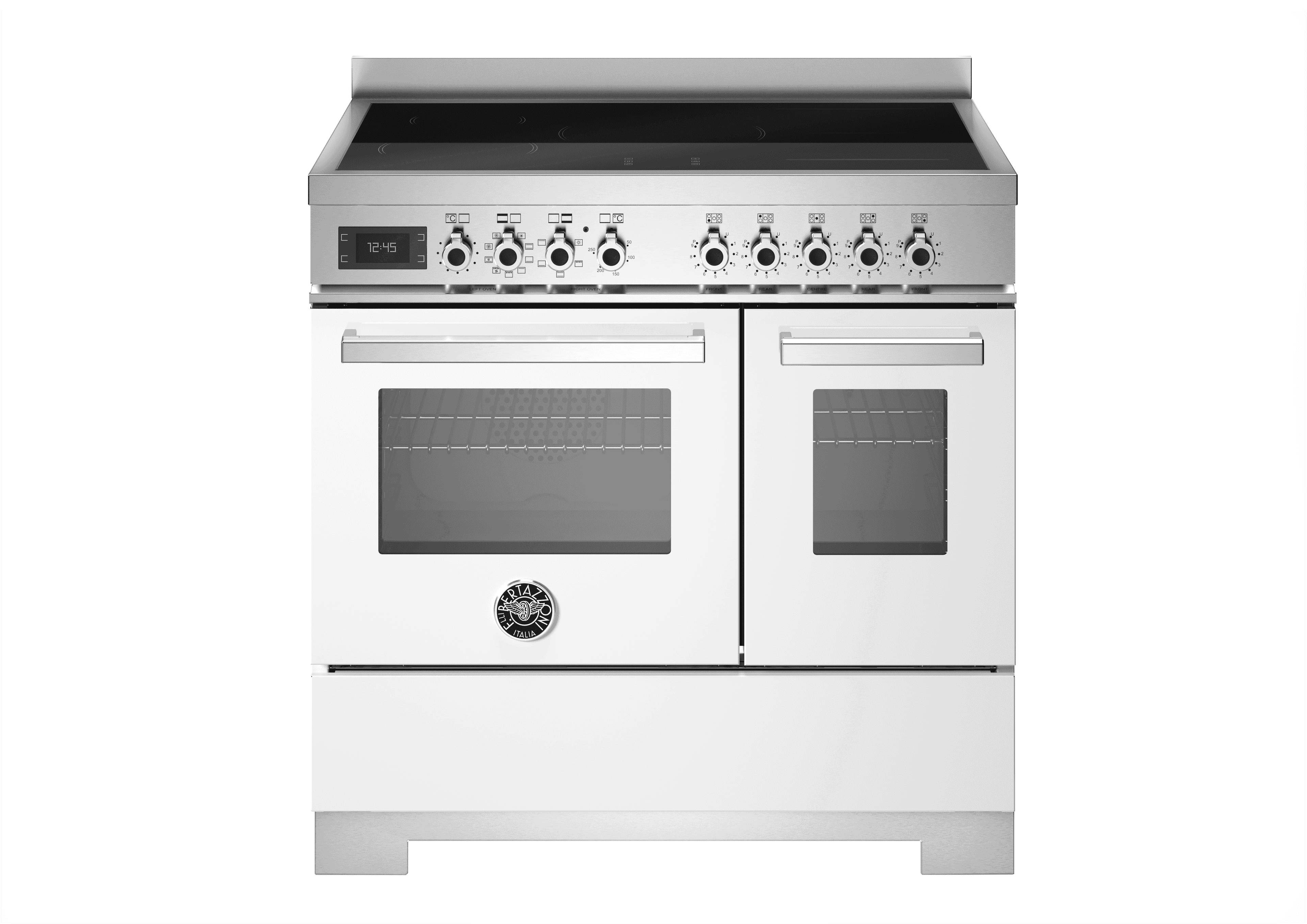 Bertazzoni, Professional-serien, Induktionsspis, 90 cm, 5 zoner, 2 ugnar. Vit