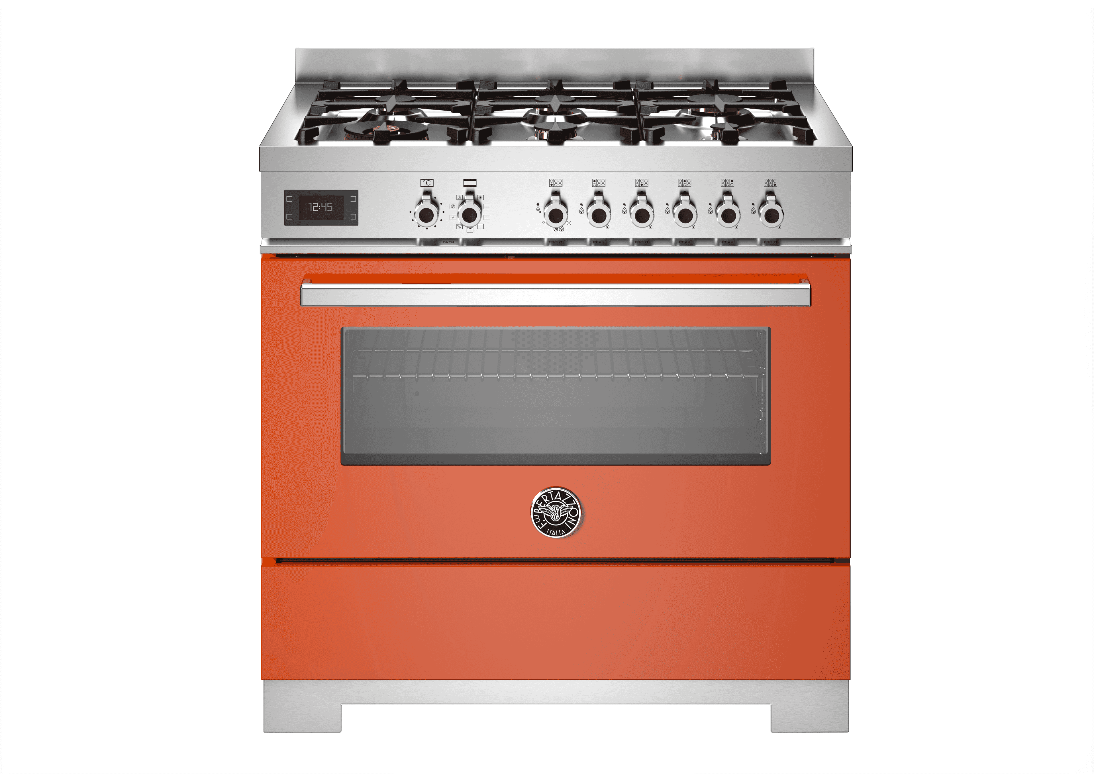 Bertazzoni, Professional-serien, Gasspis, 90 cm, 6 brännare, 1 ugn. Orange