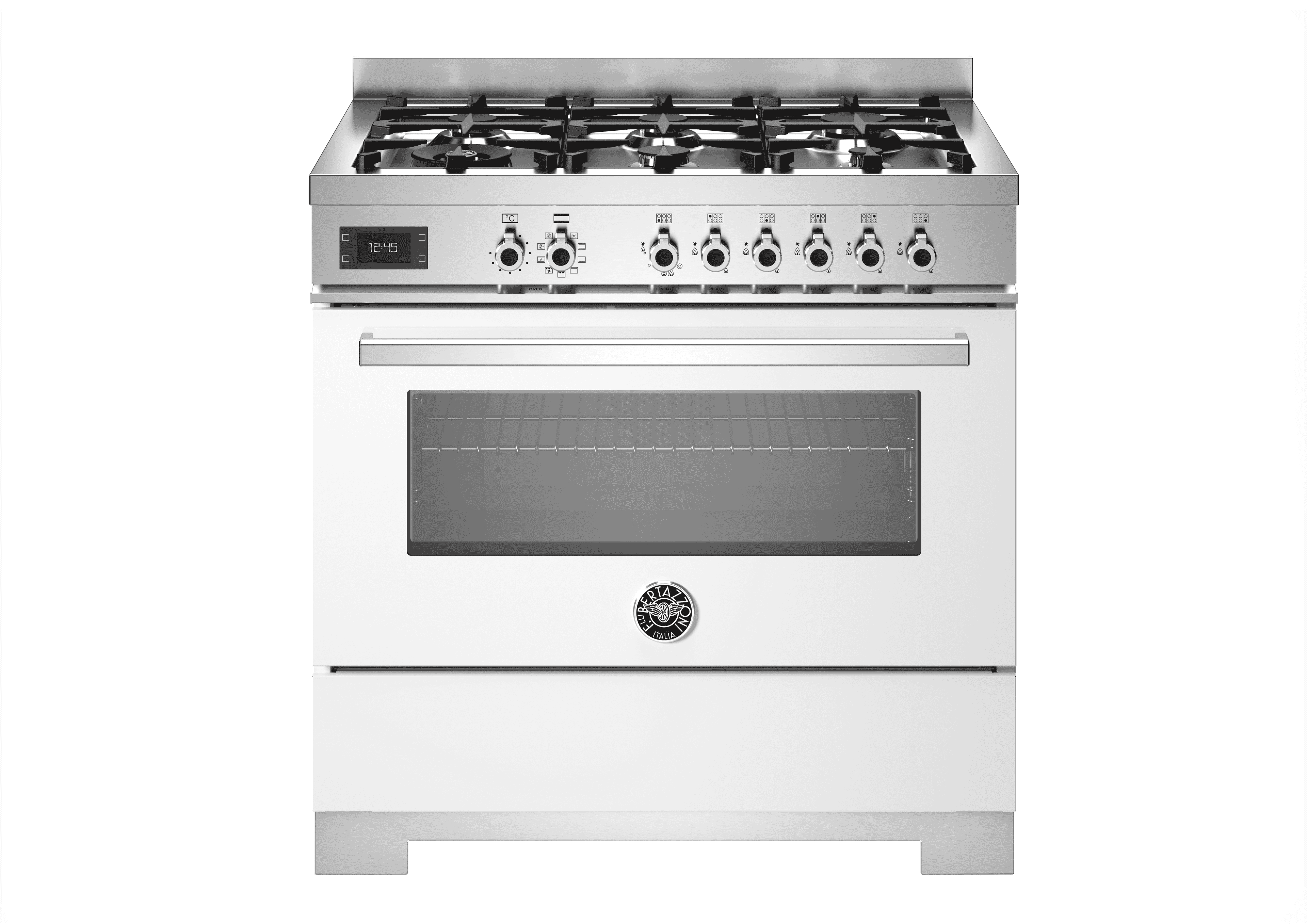 Bertazzoni, Professional-serien, Gasspis, 90 cm, 6 brännare, 1 ugn. Vit