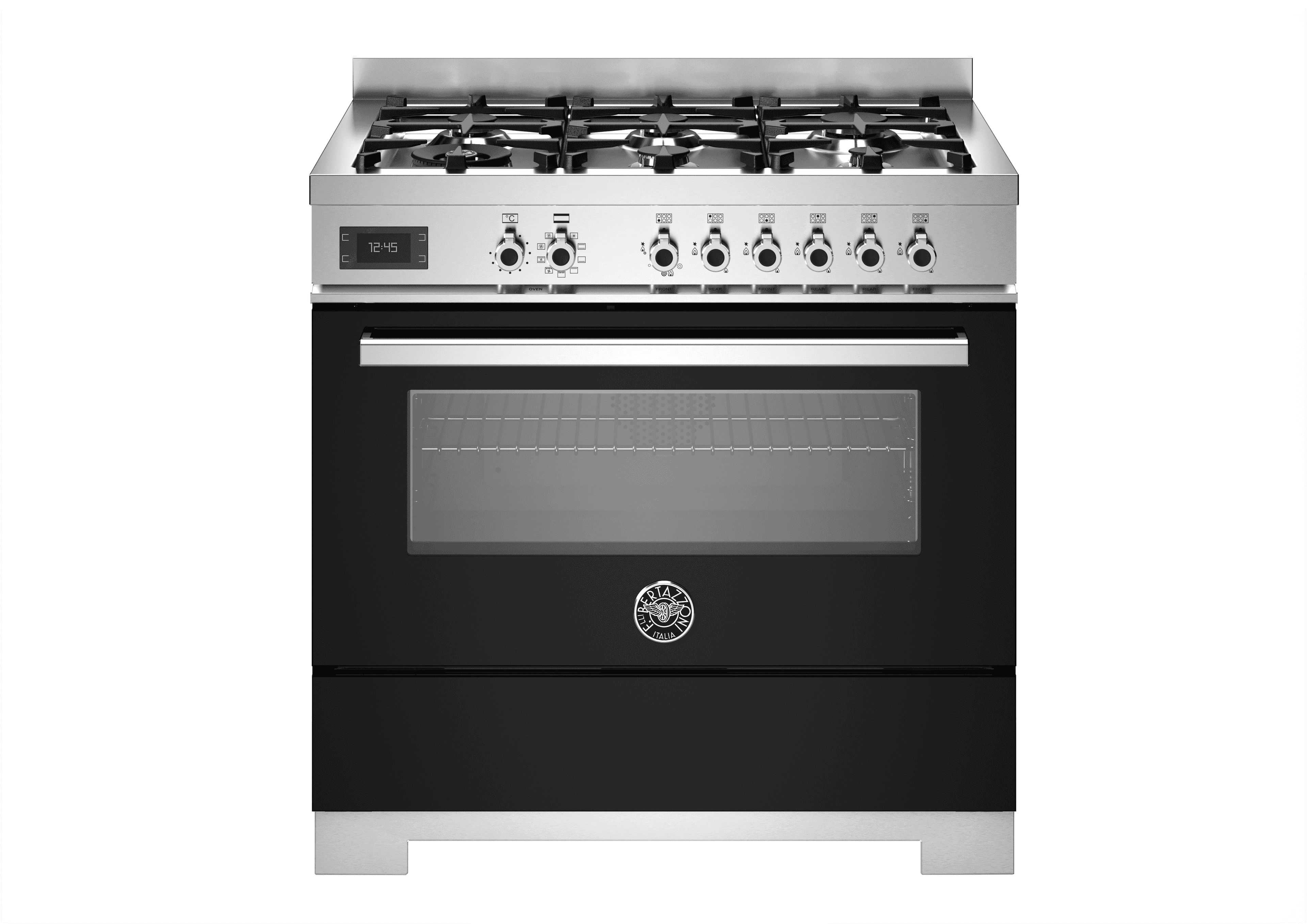 Bertazzoni, Professional-serien, Gasspis, 90 cm, 6 brännare, 1 ugn. Svart