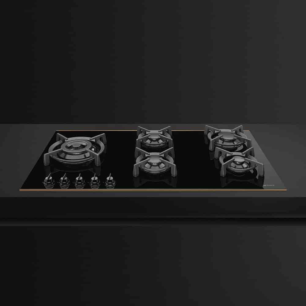 Smeg, Gashäll 90 cm Svart Dolce Stil Novo