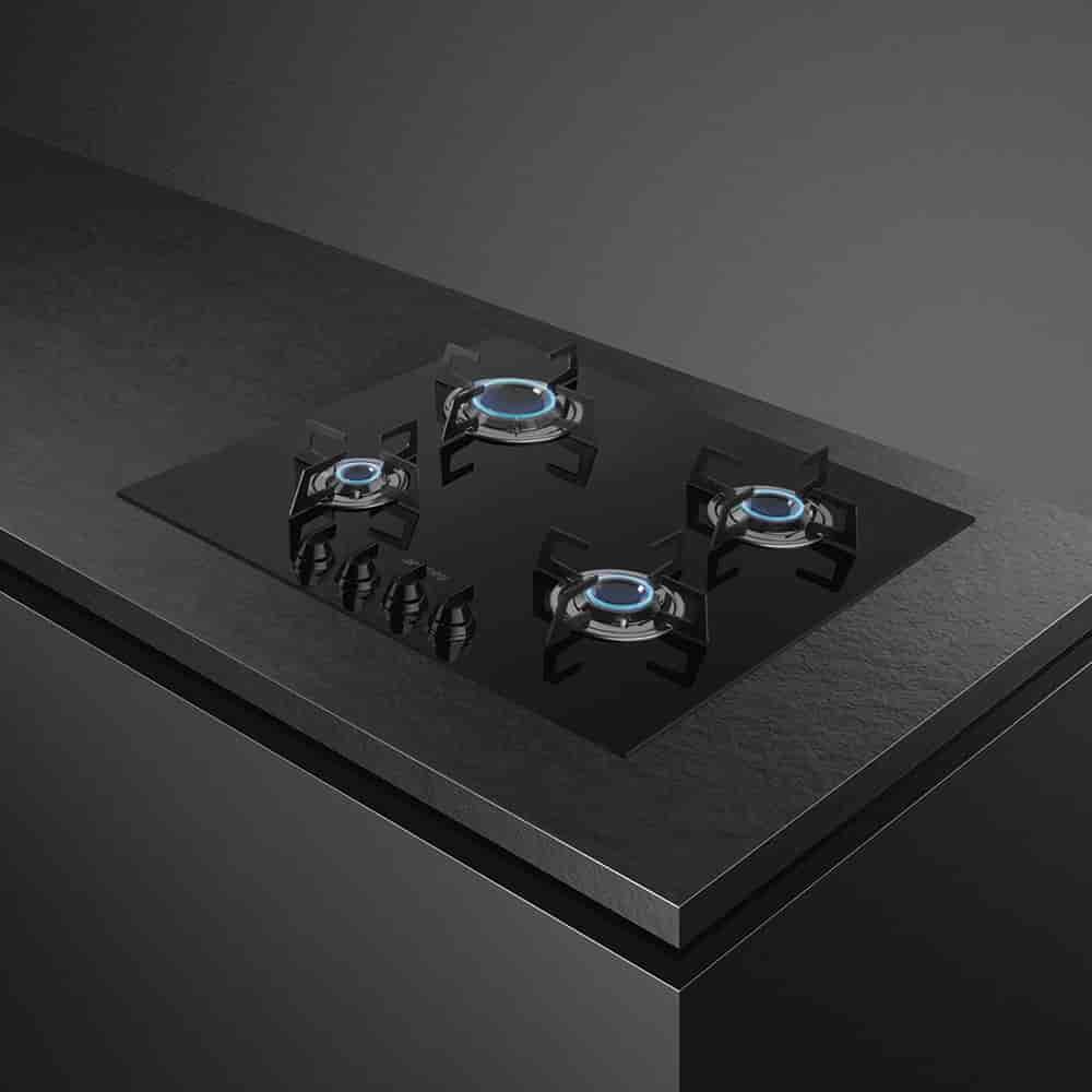 Smeg, Gashäll 60 cm Svart Dolce Stil Novo