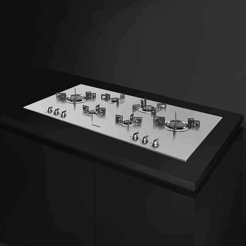 Smeg Gashäll 100 cm Rostfritt stål Dolce Stil Novo