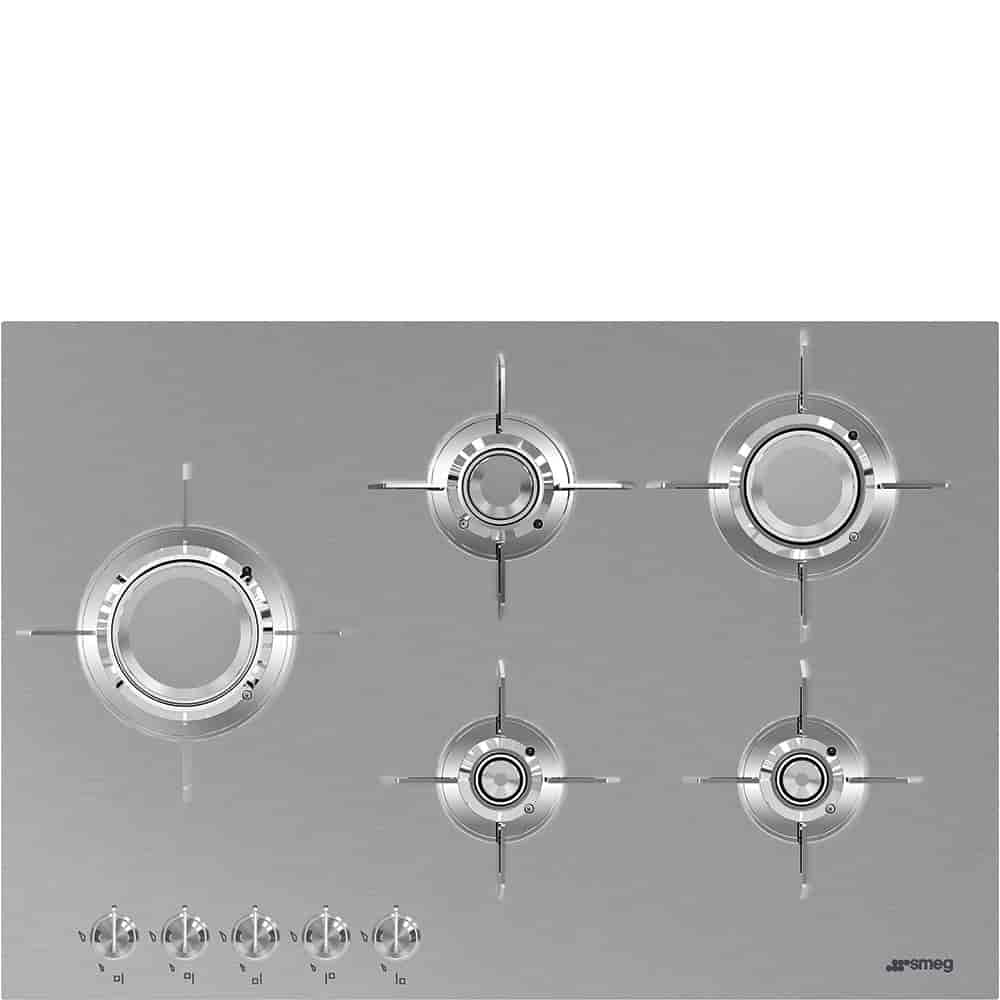 Smeg, Gashäll 70/75 cm Rostfritt stål Dolce Stil Novo