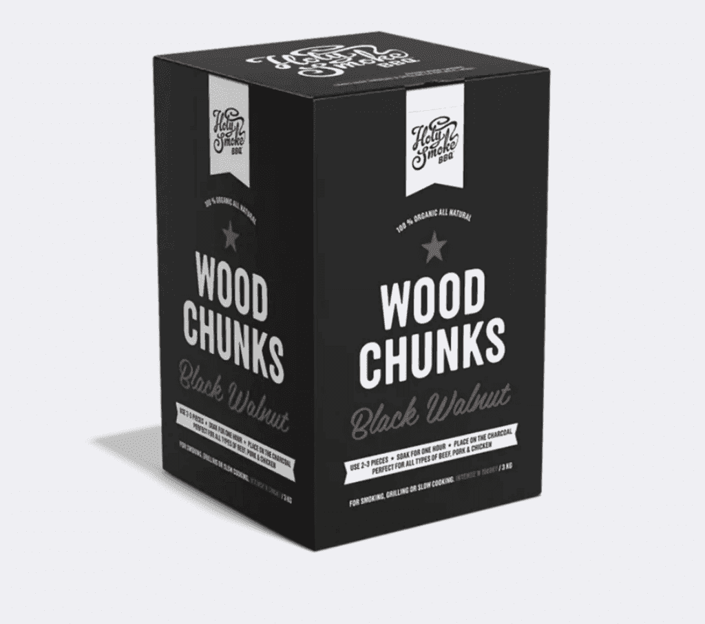 HOLY SMOKE BBQ SMOKE WOOD CHUNKS BLACK WALNUT 3 KG