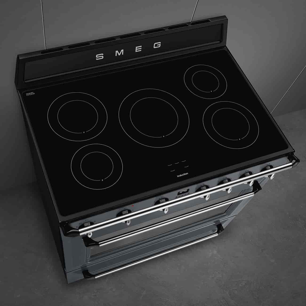 Smeg TR90IGR2, Induktionsspis 90cm
