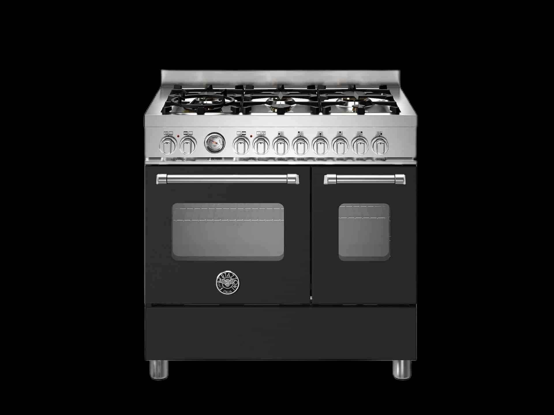 Bertazzoni Master, Spis 90x60 2 Ugnar, Svart