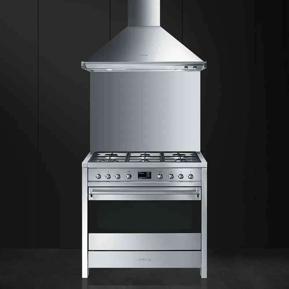 Smeg Gasspis, 90cm Rostfri, A1-9