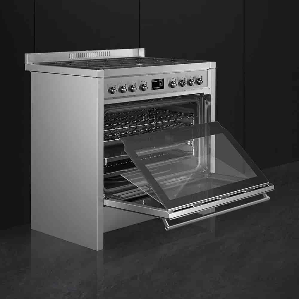 Smeg Gasspis, 90cm Rostfri, A1-9