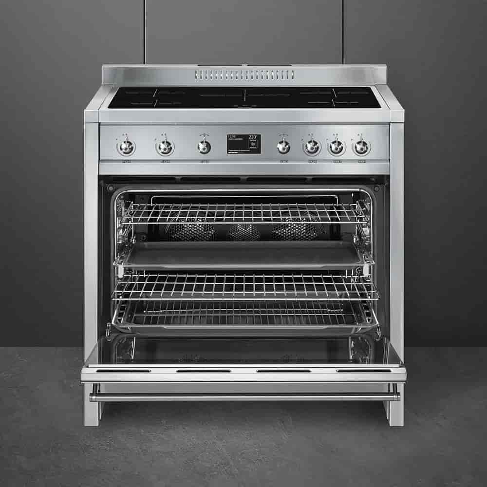 Smeg Induktionsspis, 90cm Rostfri, A1PYID-9