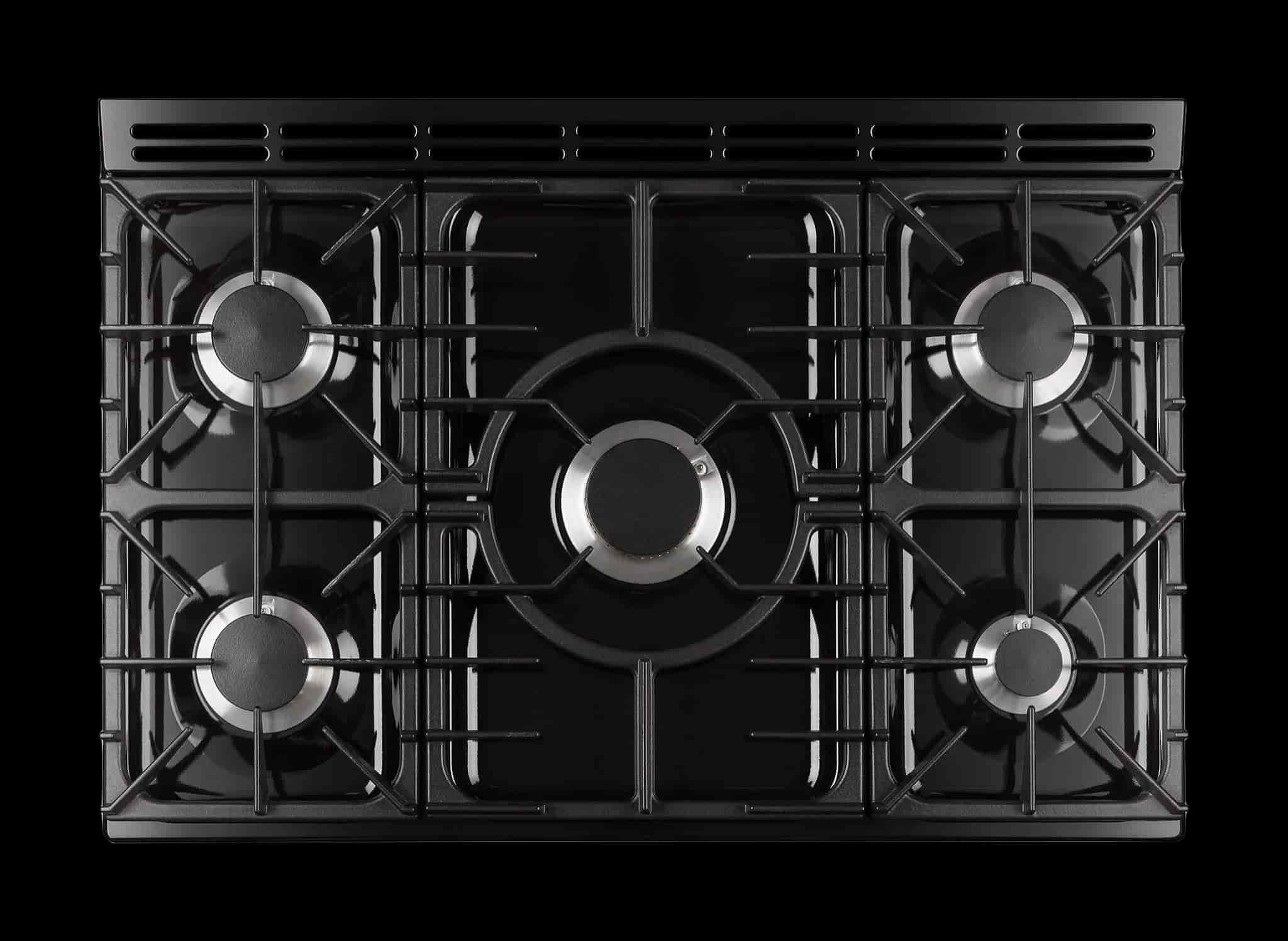 AGA Masterchef Deluxe Gasspis 90 cm, 3 ugnar, 5 brännare, mörkgrön