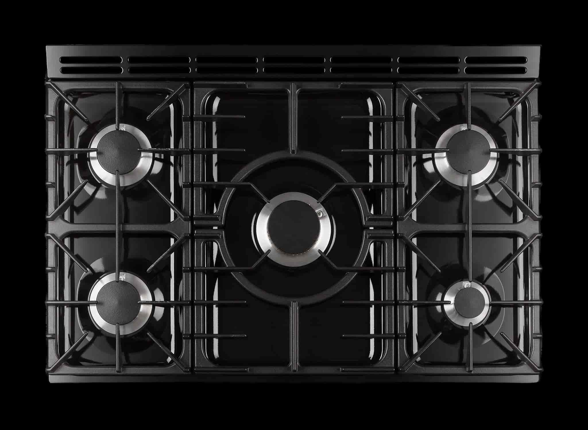 AGA Masterchef Deluxe Gasspis 90 cm, 3 ugnar, 5 brännare, ljusgrå