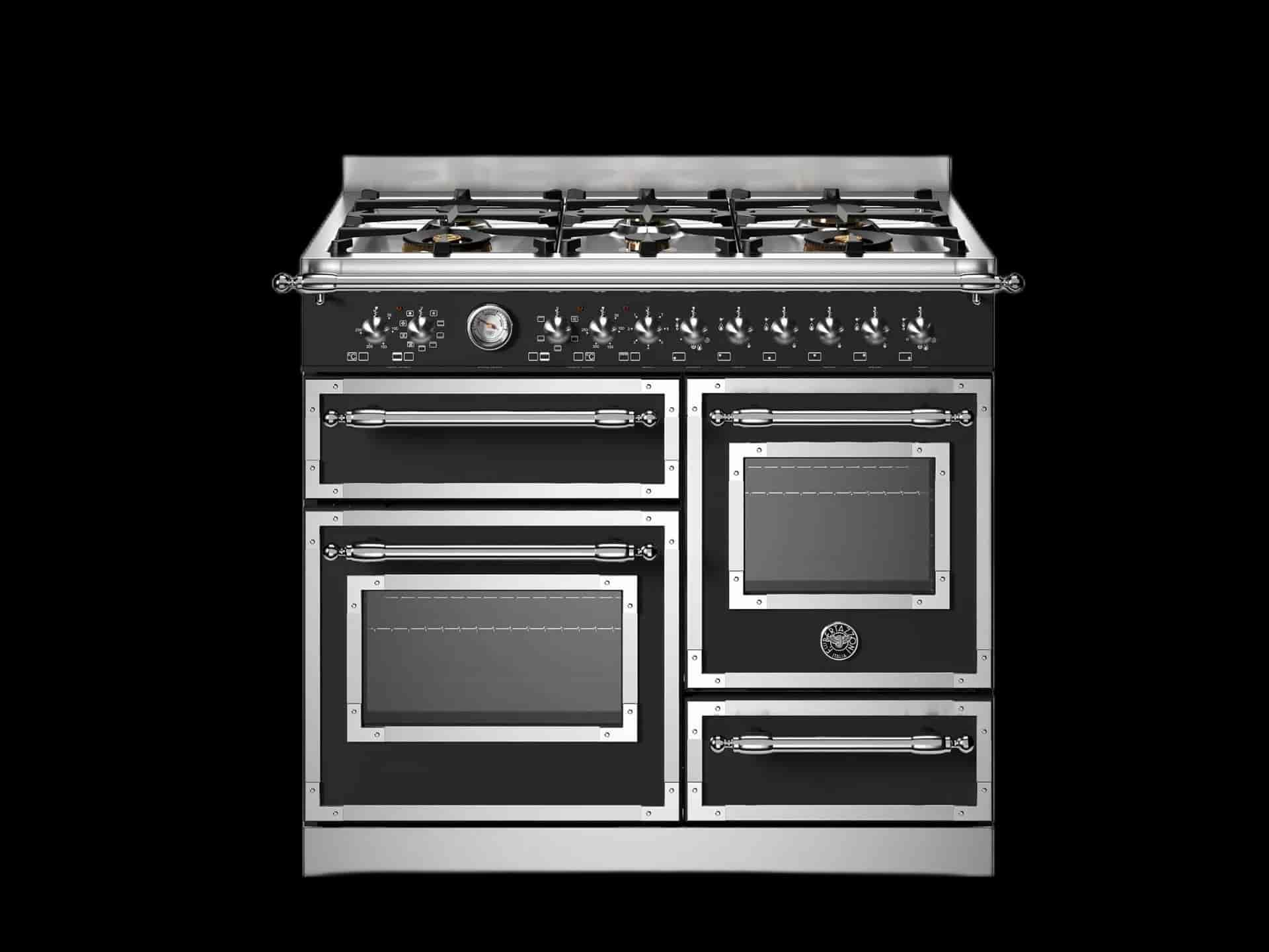 Bertazzoni Heritage, Spis 100x60 3 Ugnar,Svart