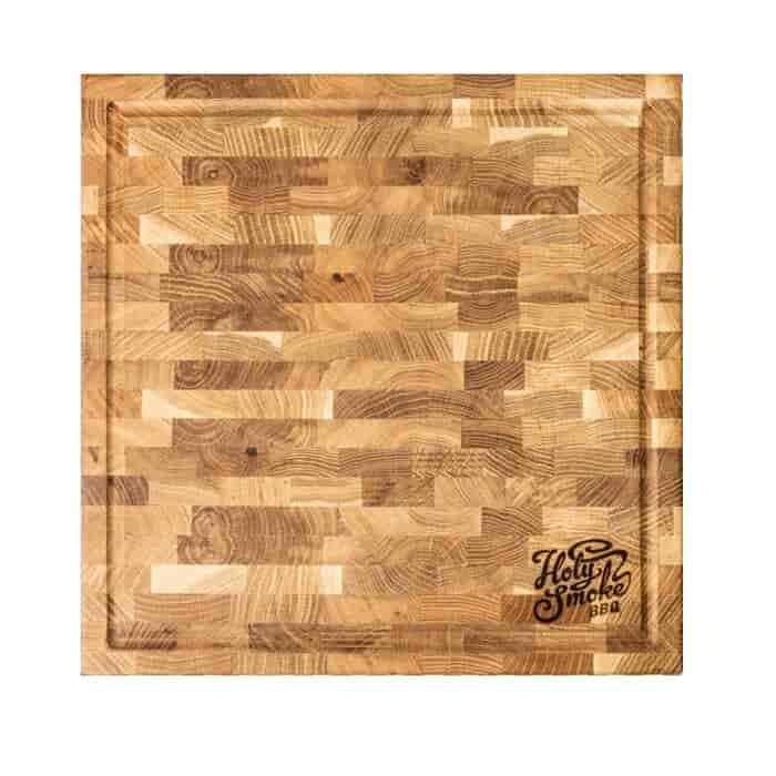 HOLY SMOKE BBQ Butcher Block, Oak 40x40X5 cm