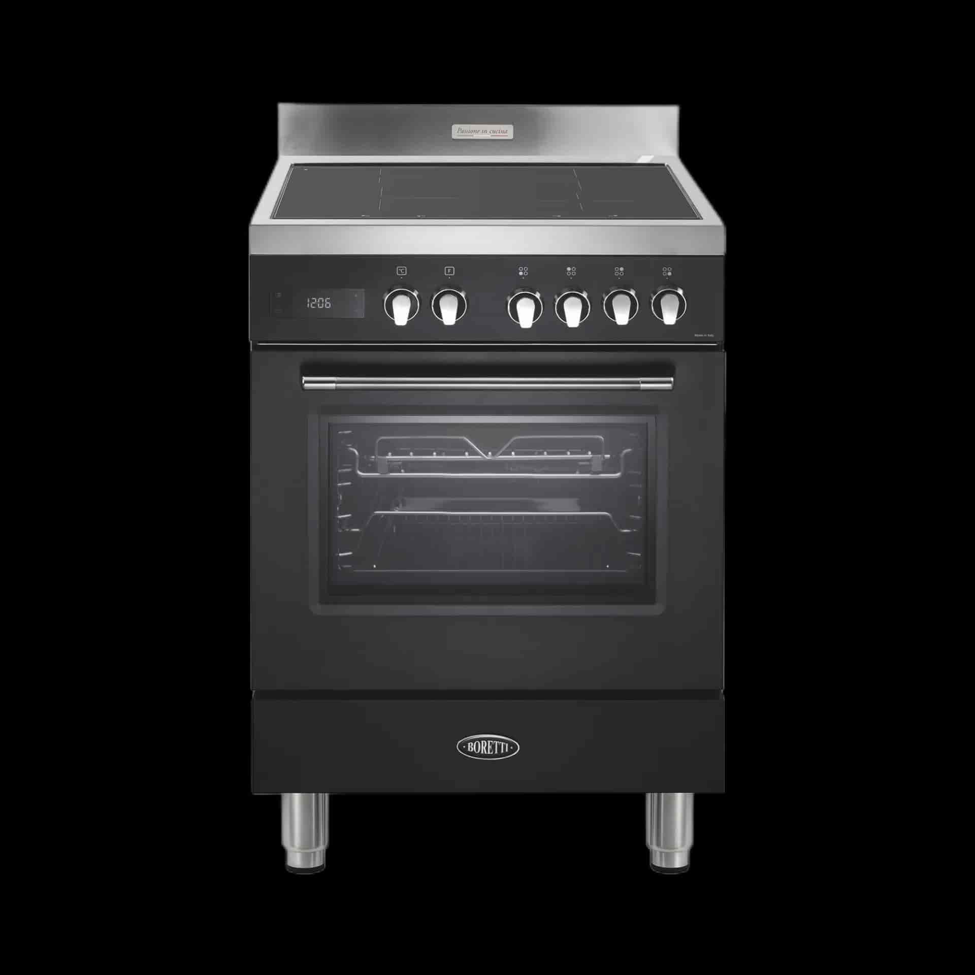 Boretti Toscana induktionsspis 60cm, 4 zoner, antracite