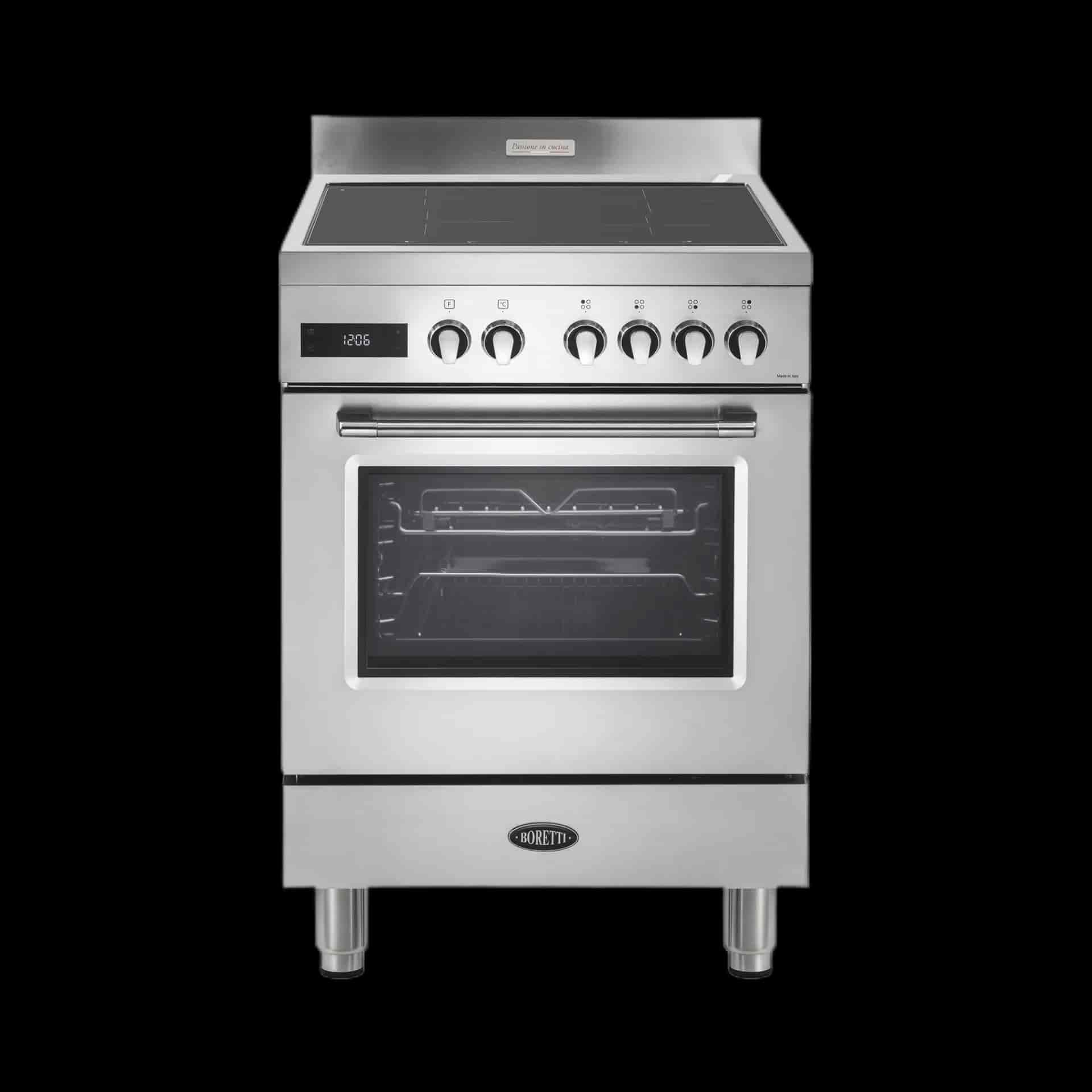 Boretti Toscana induktionsspis 60cm, 4 zoner, rostfri