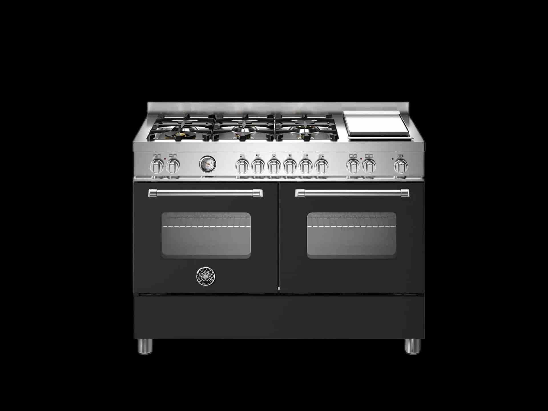 Bertazzoni Master, Spis 120x60 2 Ugnar, Svart