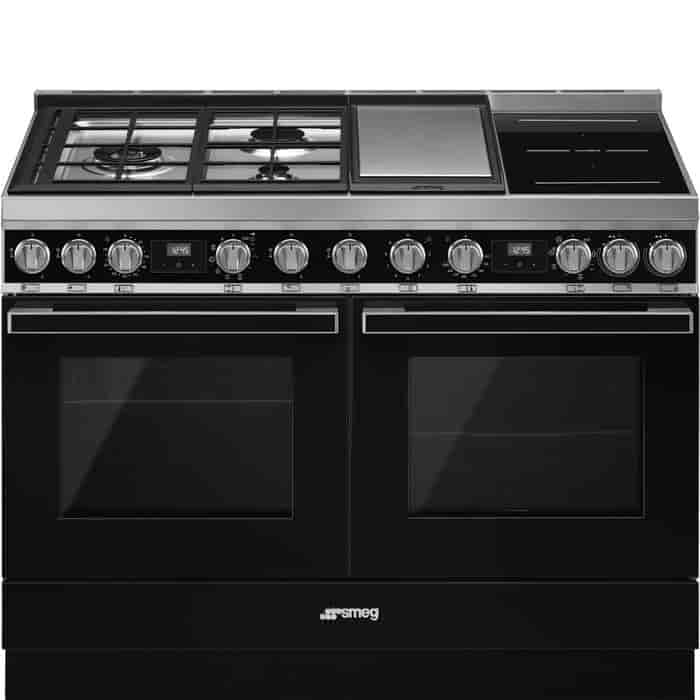 Smeg Portofino, 120cm spis, Svart