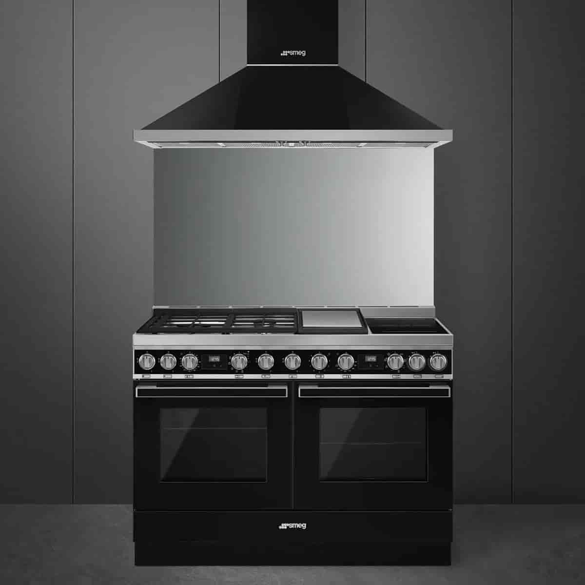Smeg Portofino, 120cm spis, Svart