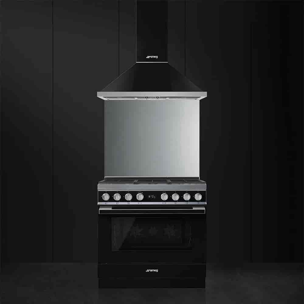 Smeg Portofino Gasspis, 90cm Svart, CPF9GMBL