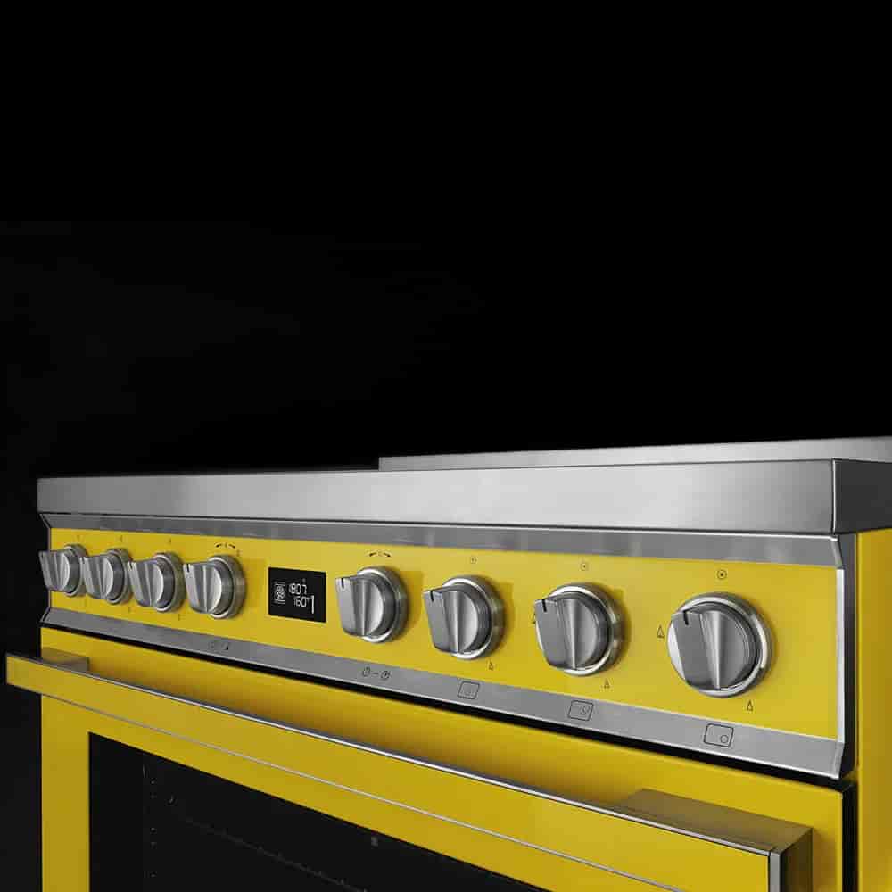 Smeg Portofino Gasspis, 90cm Gul, CPF9GMYW