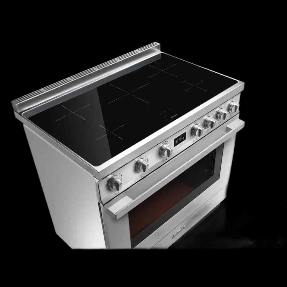 Smeg Portofino Induktionsspis, Pyrolysugn, 90cm, Rostfritt stål - CPF9IPX