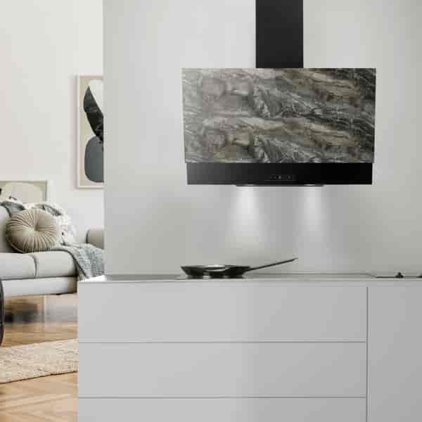 Eico Väggmonterad köksfläkt, Udine 80 Grey Stone