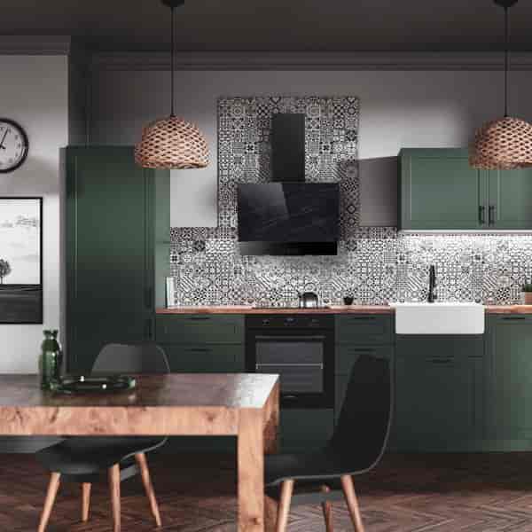 Eico Väggmonterad köksfläkt, Udine 60 Black Stone