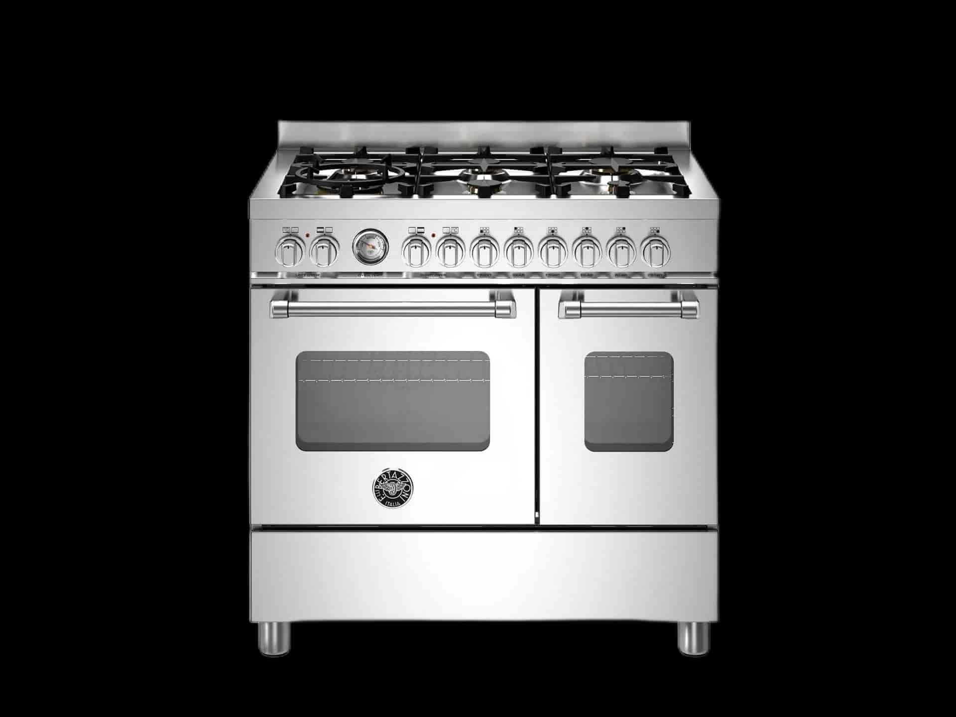Bertazzoni Master, Gasspis 90x60/2 Ugnar, Rostfritt