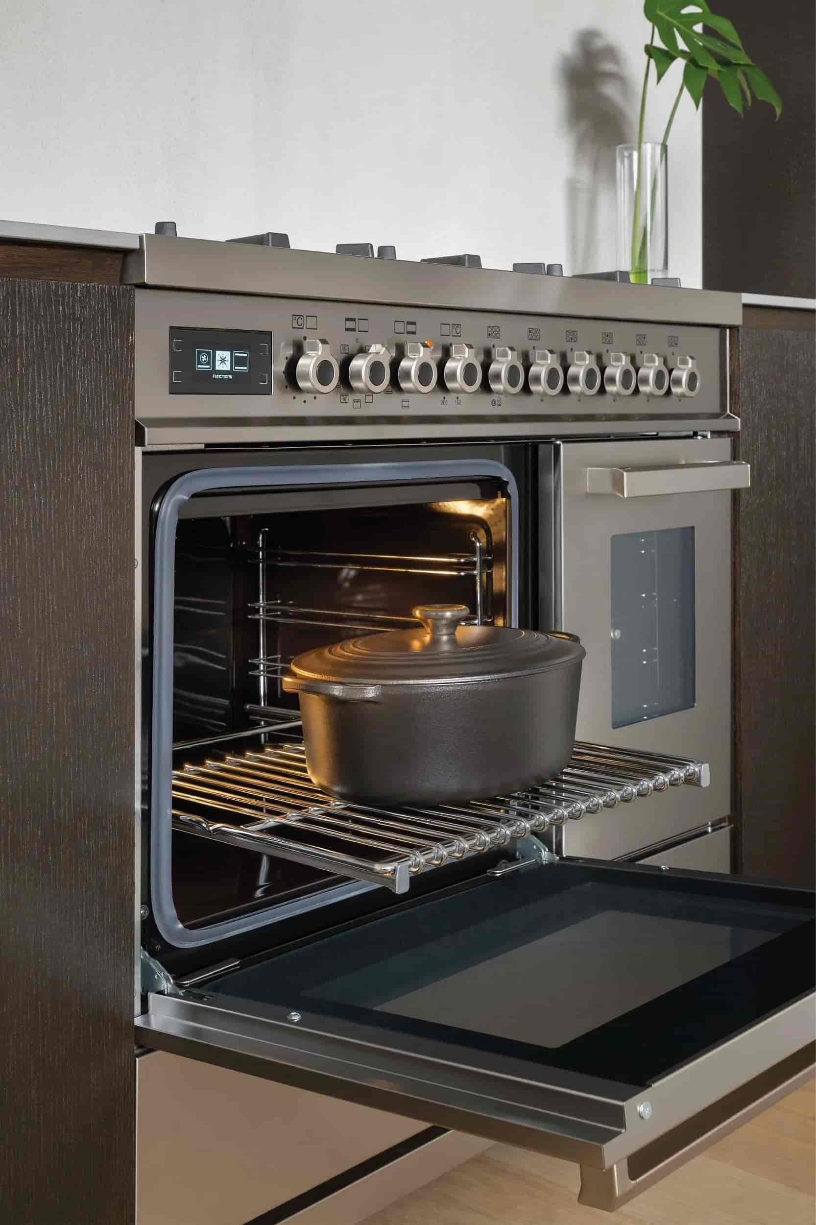 Bertazzoni Professional, Spis 90x60, 2 Ugnar, Rostfritt