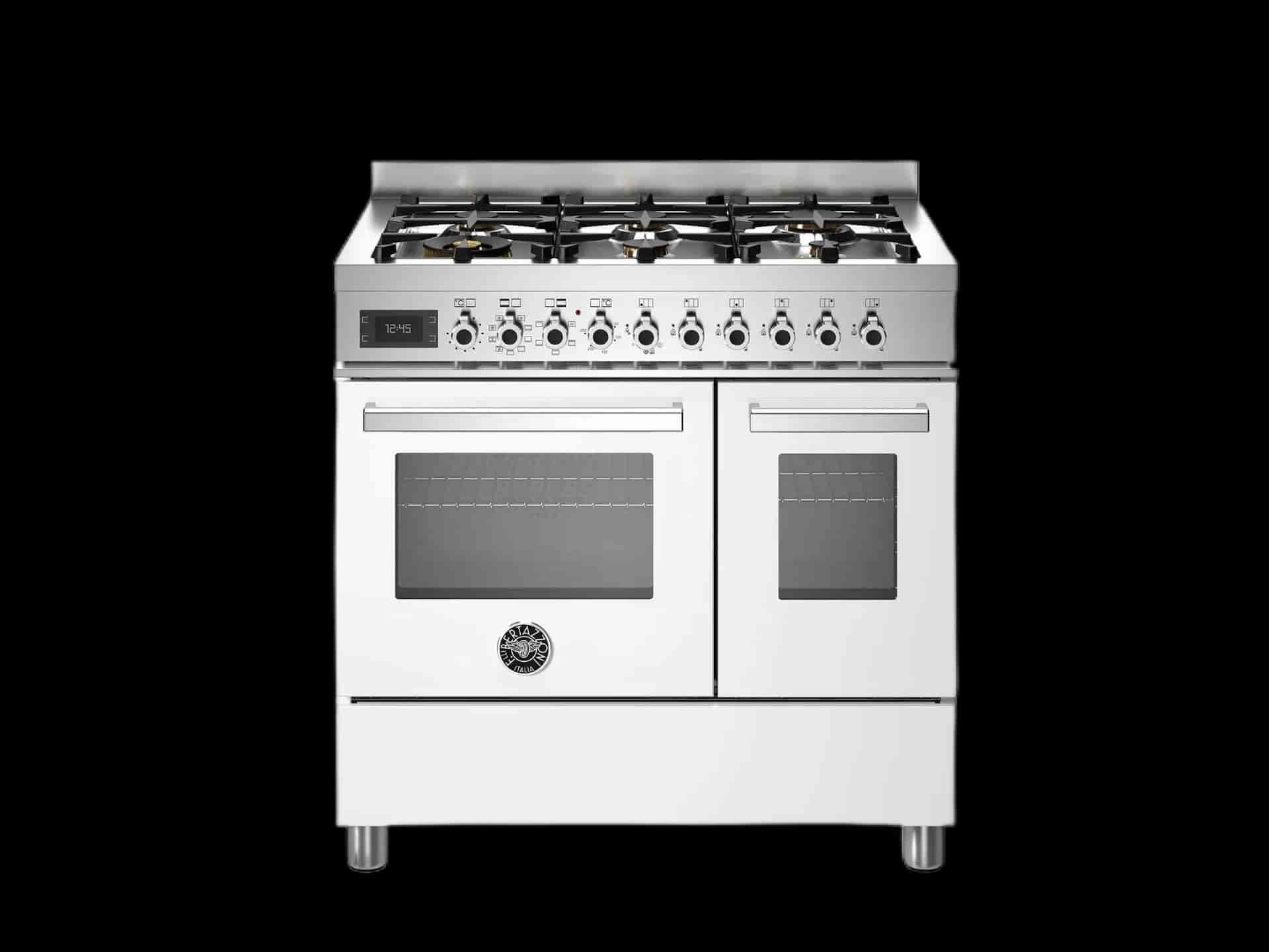Bertazzoni Professional, Gasspis 90x60, 2 Ugnar, Vit