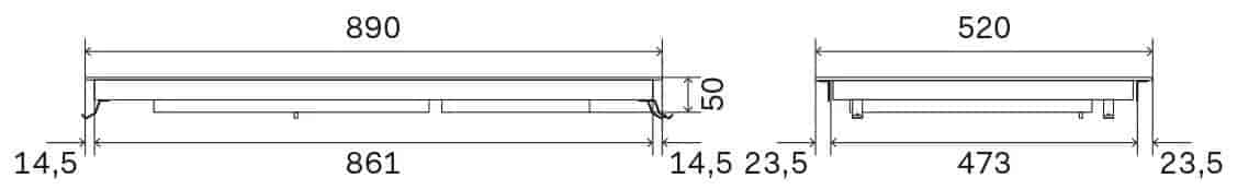 Ilve, Professional Plus induktionshäll 90 cm, 5 zoner, touch