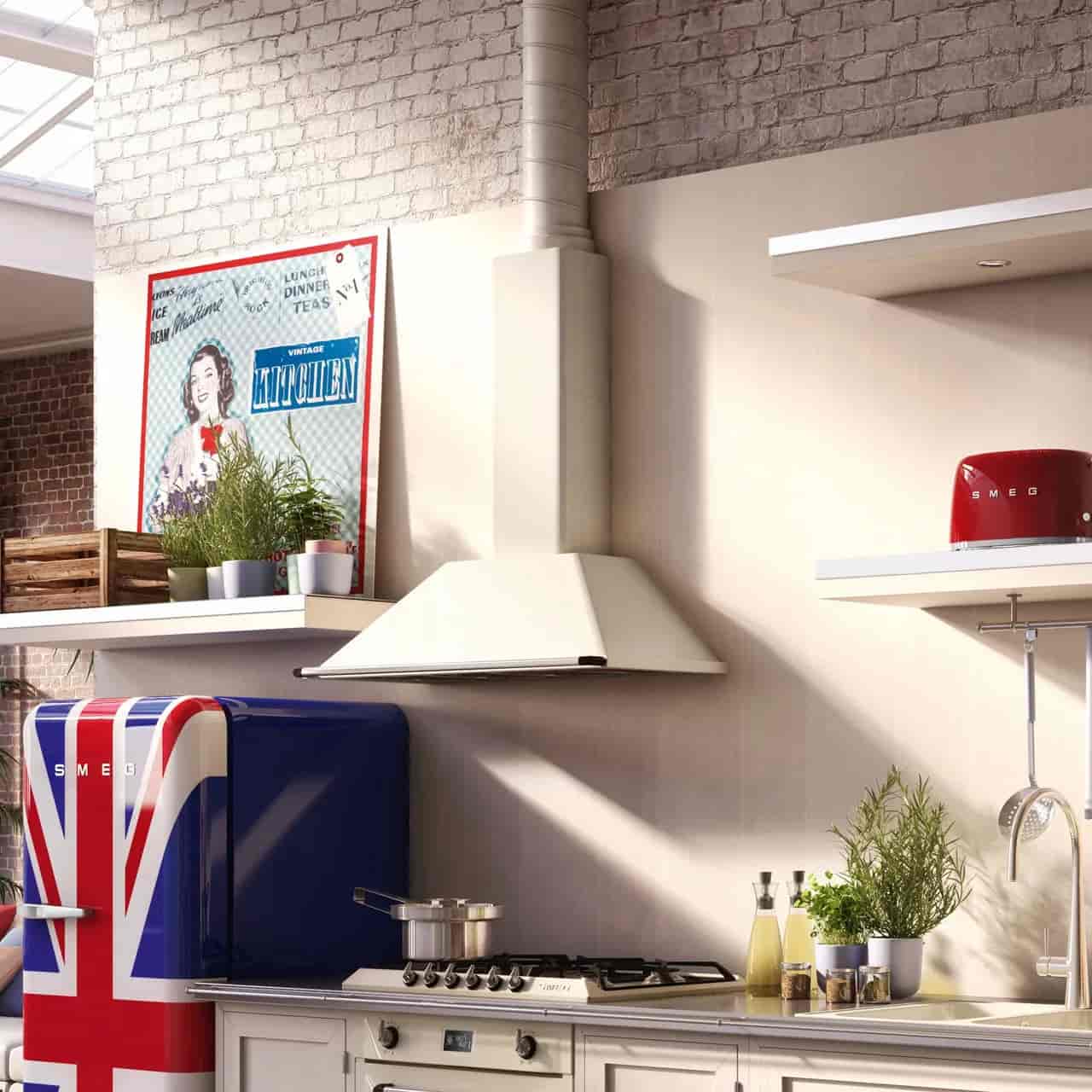 Smeg fläkt , KT90PE, Vit