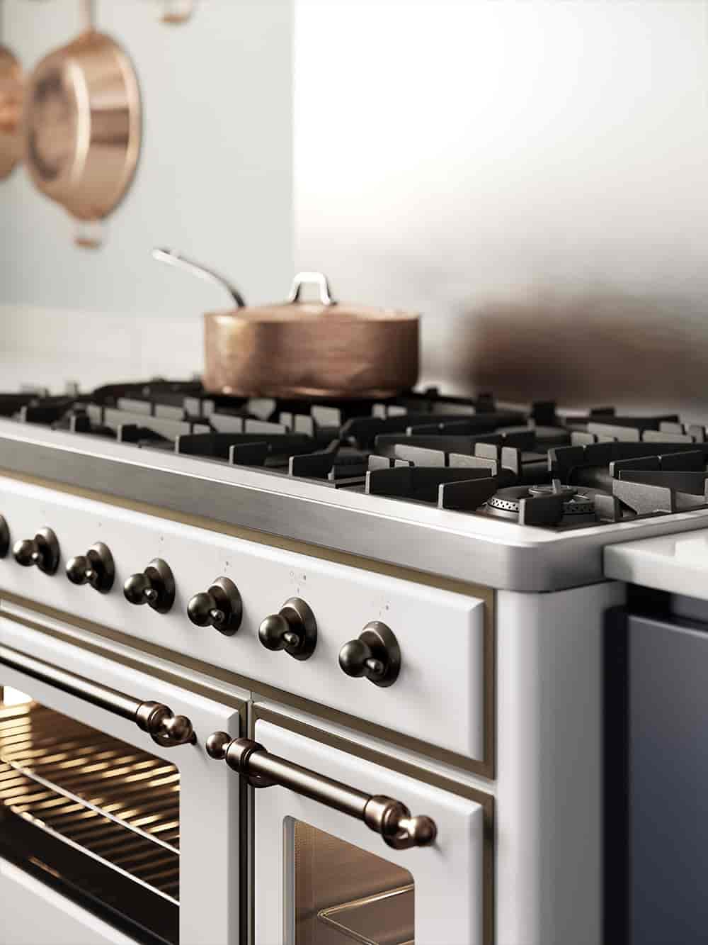 Ilve Majestic 120cm Dubbelugn Brons & Koppar