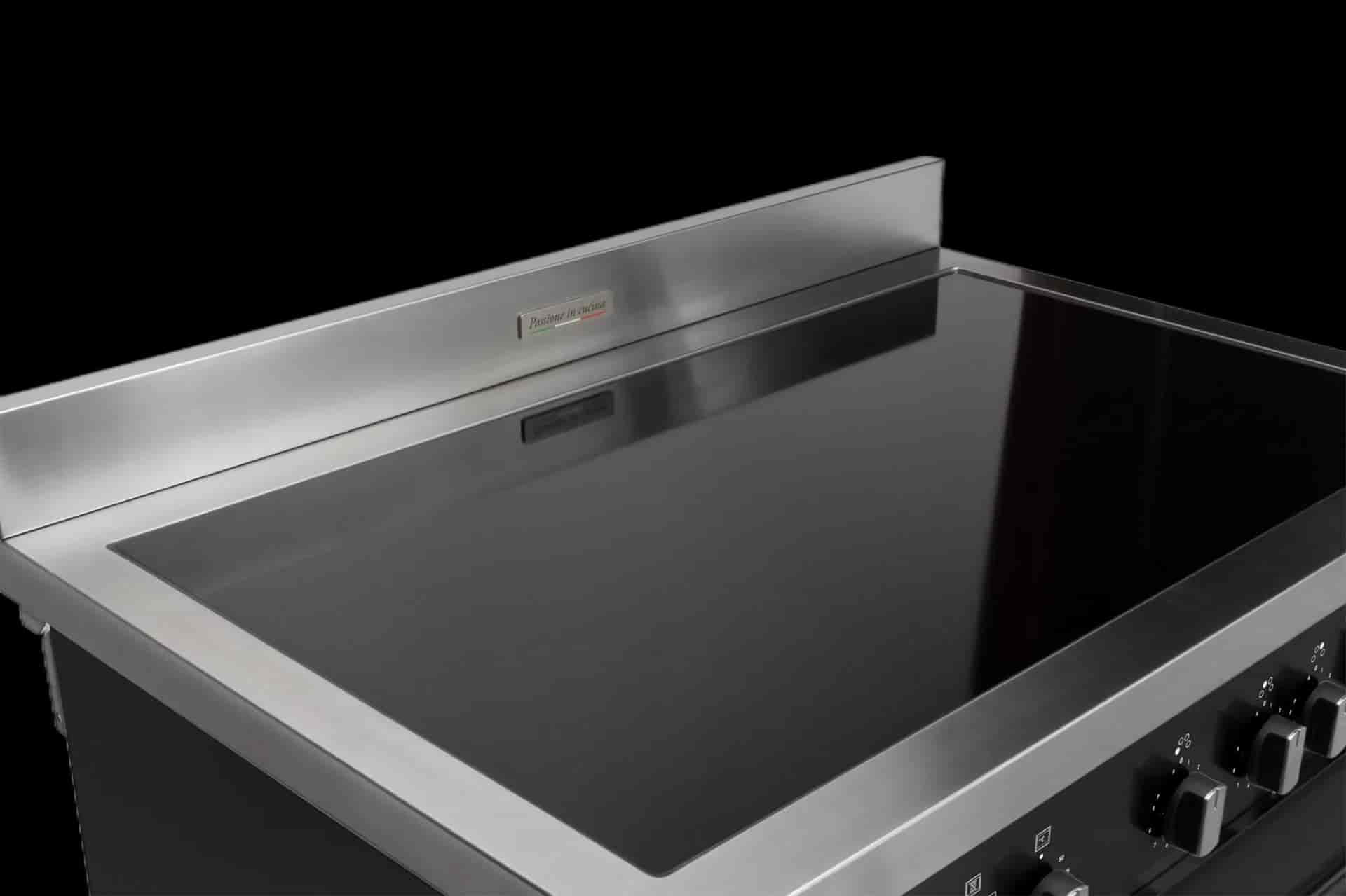 Boretti Milano induktionsspis 90cm, 4 zoner, 1 ugn, anthracite