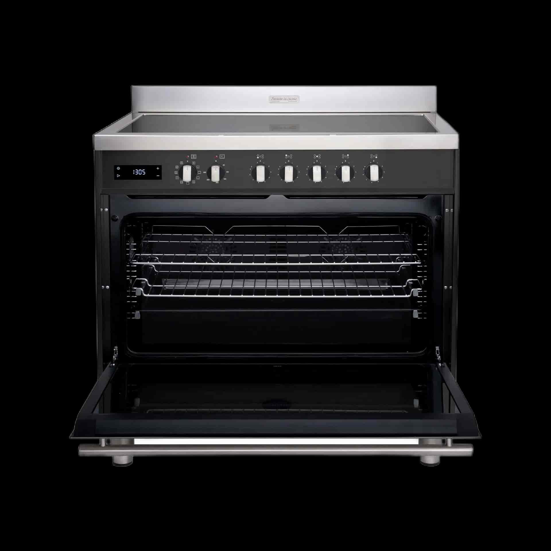 Boretti Milano Induktionsspis 90cm, 5 zoner + Flex, 1 ugn, Anthracite