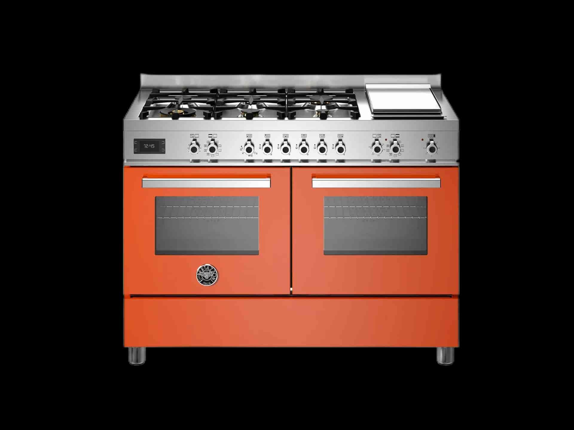 Bertazzoni Professional, Spis 120x60, 2 Ugnar, Orange