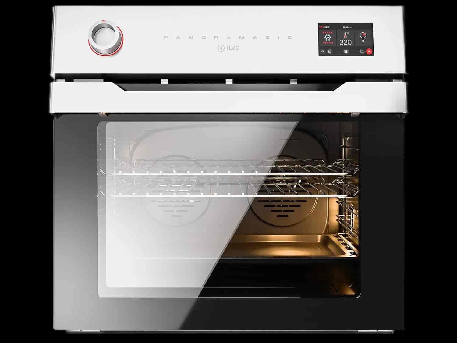 Ilve, Panoramagic maxiugn 30"/76, 114 liter, 30-320°C, TFT-display, rostfritt/svart