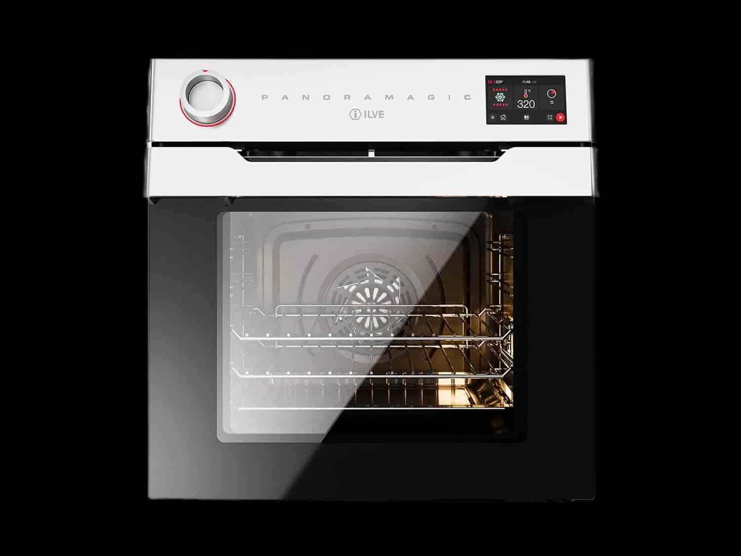 Ilve, Panoramagic multifunktionsugn 60, 30-320°C, TFT-display, rostfritt/svart