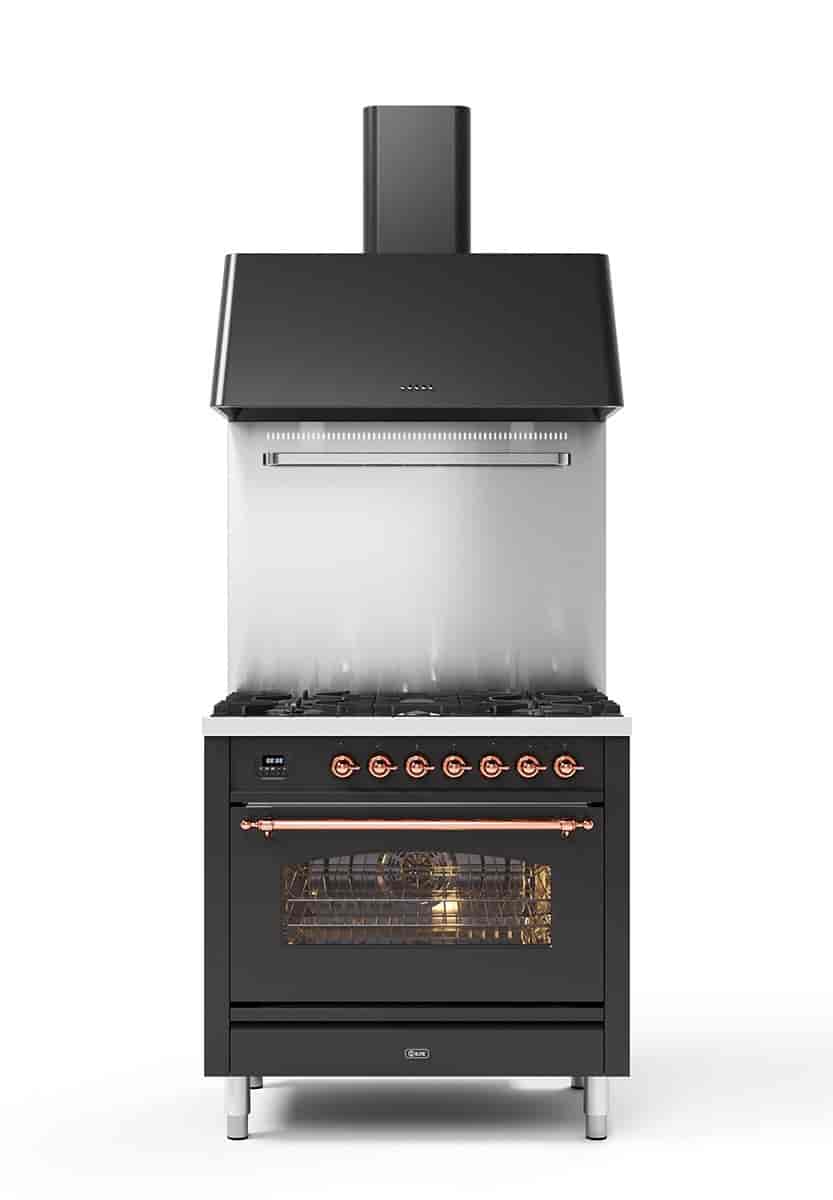 Ilve Nostalgie 90 cm 1 ugn Mässing Krom