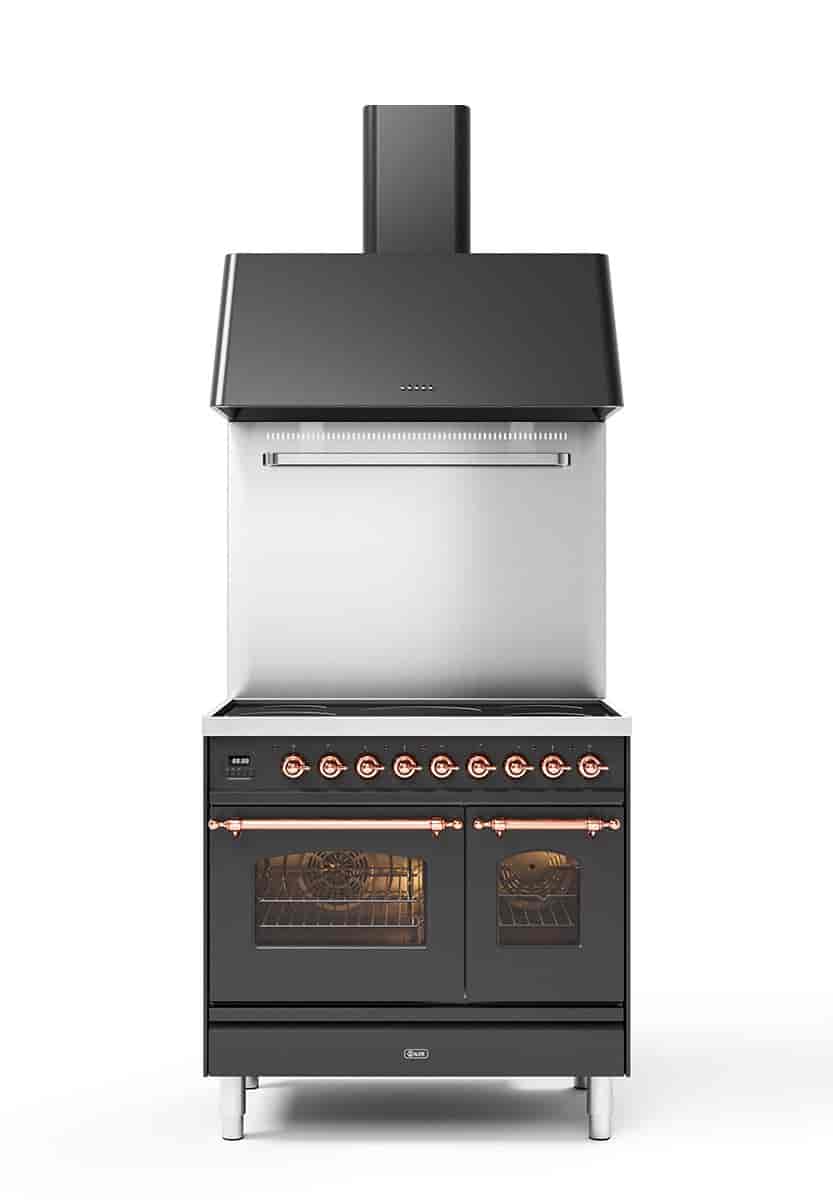 Ilve Nostalgie 90 cm Dubbel ugn Mässing & Krom