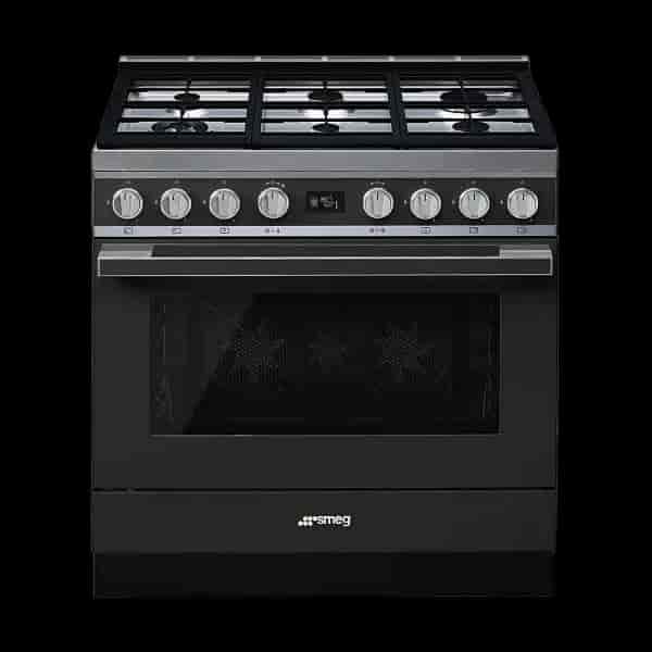 Smeg Portofino Gasspis, Pyrolysugn, 90cm Antracit, CPF9GPAN