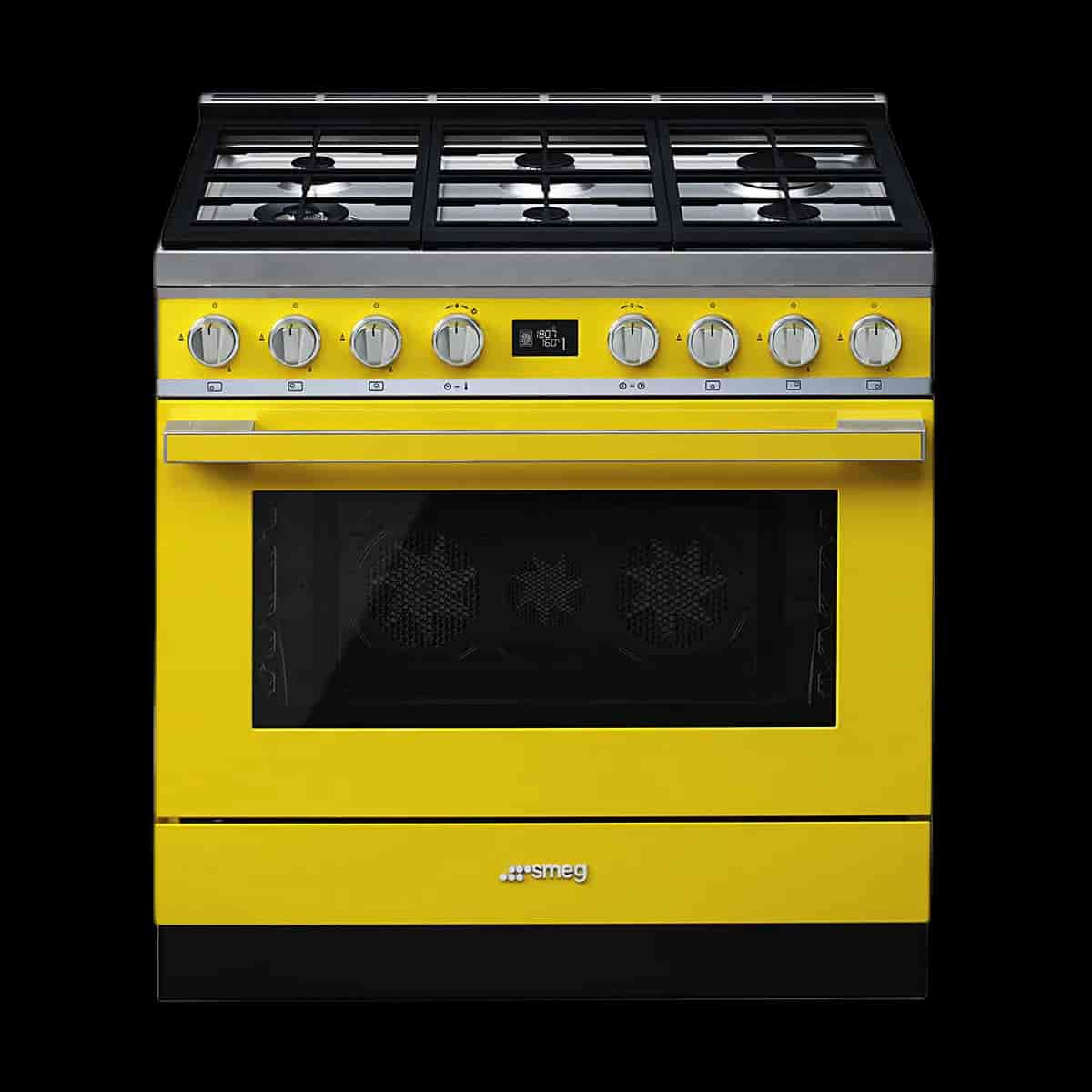 Smeg Portofino Gasspis, 90cm Gul, CPF9GMYW