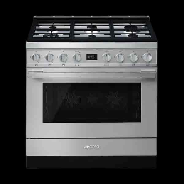 Smeg Portofino Gasspis, Pyrolysugn, 90cm Rostfritt stål, CPF9GPX