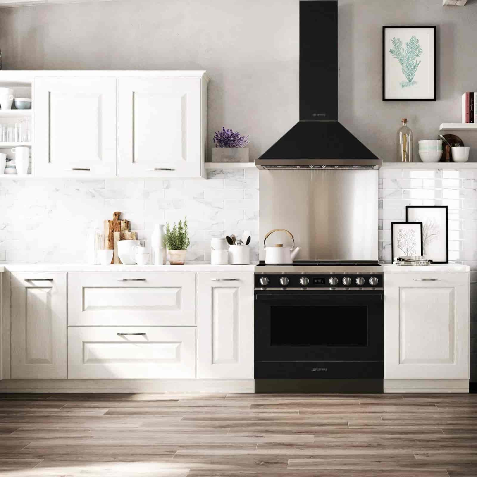 Smeg Portofino, 90cm Svart, KPF9BL